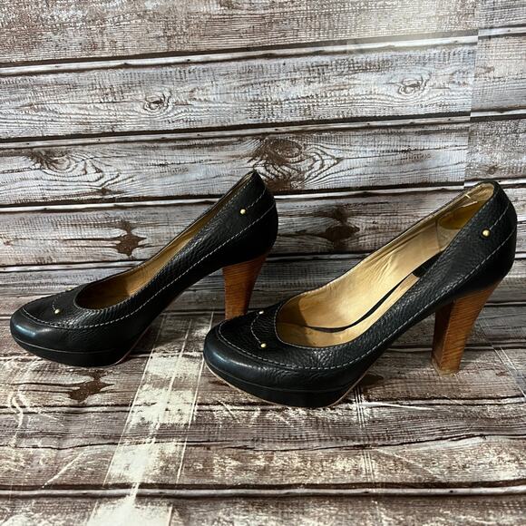 Vintage Chloe Heels Leather Made in Italy Size 38 7-1/2 7.5 - Picture 3 of 9